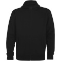 Montblanc unisex hoodie med hellång dragkedja, Svart