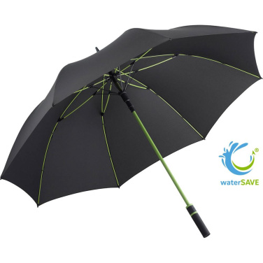 FARE® Style automatiskt golfparaply med färgade detaljer med logotyp, svart-lime – produktbild