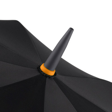 FARE® Style automatiskt golfparaply med färgade detaljer med logotyp, svart-orange – detaljvy 8