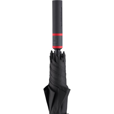 FARE® Style automatiskt golfparaply med färgade detaljer med logotyp, svart-röd – detaljvy 5