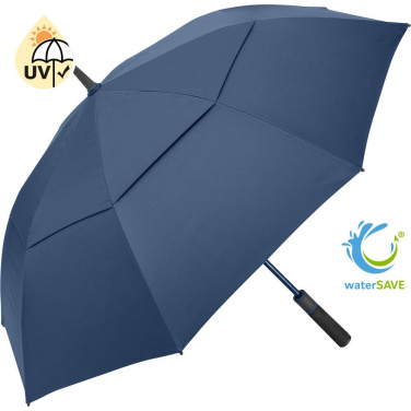 FARE® Doubleface XL Vent tvåfärgat ventilerat golfparaply med logotyp, marinblå (waterSAVE®) / svart – produktbild