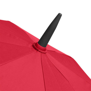 FARE® Doubleface XL Vent tvåfärgat ventilerat golfparaply med logotyp, röd (waterSAVE®) / svart – detaljvy 10