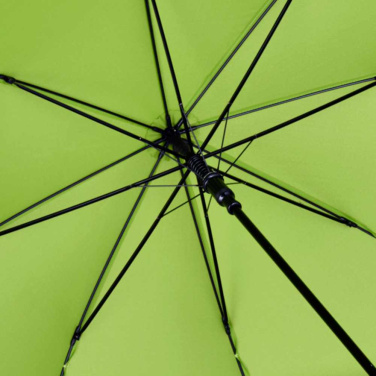 FARE ÖkoBrella automatiskt golfparaply med duk av återvunnen PET 122 cm med logotyp, lime (waterSAVE®) – detaljvy 6