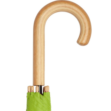 FARE ÖkoBrella automatiskt golfparaply med duk av återvunnen PET 122 cm med logotyp, lime (waterSAVE®) – detaljvy 7