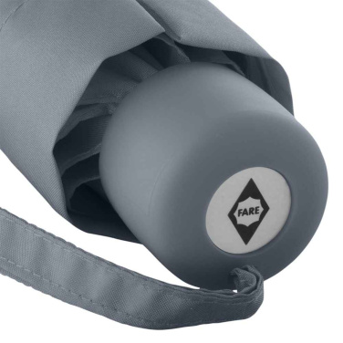 FARE ultralätt miniparaply i aluminium med logotyp, grå – detaljvy 8