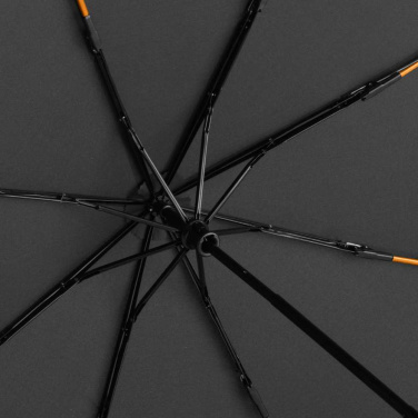 FARE® Mini Style fickparaply med färgade detaljer med logotyp, svart-orange – detaljvy 4