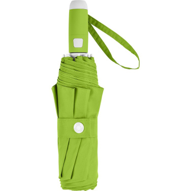 FARE® Whiteline automatiskt fickparaply med vita detaljer med logotyp, lime – detaljvy 5