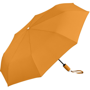 FARE® Whiteline automatiskt fickparaply med vita detaljer med logotyp, orange – detaljvy 3