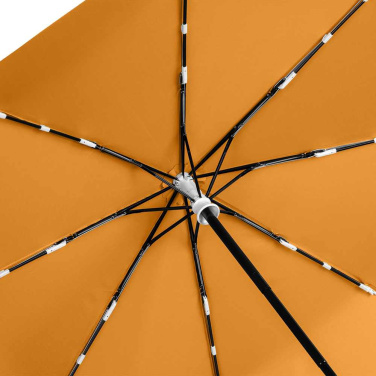 FARE® Whiteline automatiskt fickparaply med vita detaljer med logotyp, orange – detaljvy 7