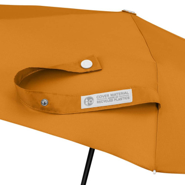 FARE® Whiteline automatiskt fickparaply med vita detaljer med logotyp, orange – detaljvy 10