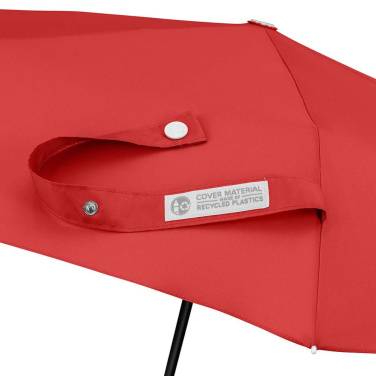FARE® Whiteline automatiskt fickparaply med vita detaljer med logotyp, röd – detaljvy 10