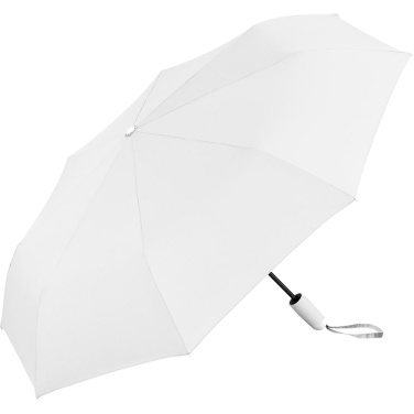 FARE® Whiteline automatiskt fickparaply med vita detaljer med logotyp, vit – detaljvy 3