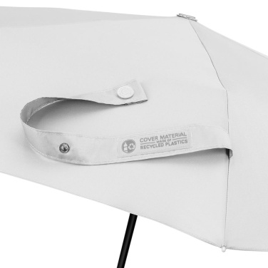 FARE® Whiteline automatiskt fickparaply med vita detaljer med logotyp, vit – detaljvy 10