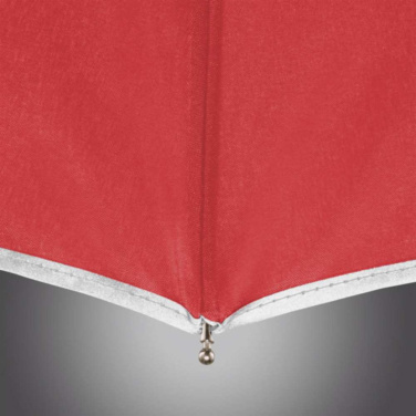 FARE® Jumbo® golffickparaply med 10 paneler med logotyp, röd – detaljvy 9