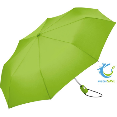 FARE® AOC automatiskt minifickparaply med logotyp (30 färger), lime (waterSAVE®) – produktbild