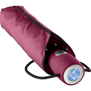 FARE® AOC automatiskt minifickparaply med logotyp (30 färger), vinröd – detaljvy 8