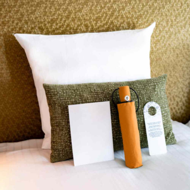 FARE® AOC automatiskt minifickparaply med logotyp (30 färger), orange – detaljvy 3