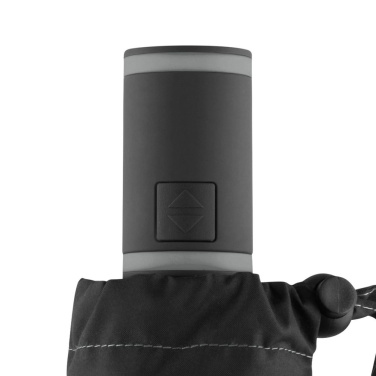 FARE® AOC Mini Style automatiskt fickparaply med färgade detaljer med logotyp, svart-grå – detaljvy 5