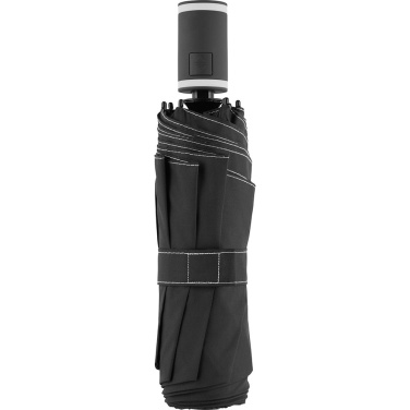 FARE® AOC Mini Style automatiskt fickparaply med färgade detaljer med logotyp, svart-vit – detaljvy 4