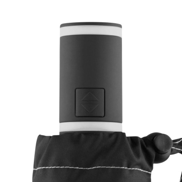 FARE® AOC Mini Style automatiskt fickparaply med färgade detaljer med logotyp, svart-vit – detaljvy 6