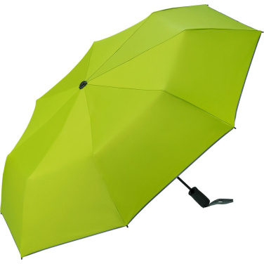 FARE® Doubleface tvåfärgat fickparaply med logotyp, lime / grå – detaljvy 8