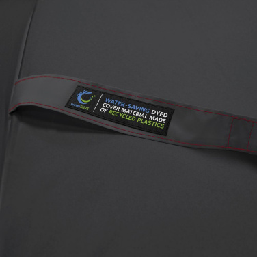 FARE® AC Mini Style automatiskt fickparaply med färgade detaljer med logotyp, svart-röd – detaljvy 8