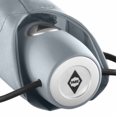 FARE® AC automatiskt miniparaply med logotyp, grå – detaljvy 5