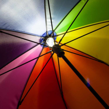 FARE® 4Kids Skylight® barnparaply med LED-ljus med logotyp, regnbåge – detaljvy 10