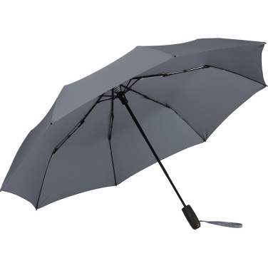 FARE® Skylight® stort fickparaply med LED-ljus med logotyp, grå – detaljvy 3