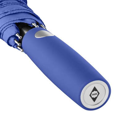 FARE® AC lätt automatiskt golfparaply i aluminium med logotyp, euroblå – detaljvy 4