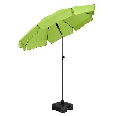 FARE® Parasol M med kappa parasoll, Ø 180 cm med logotyp, gräsgrön – detaljvy 6