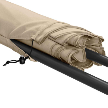 FARE® Parasol M med kappa parasoll, Ø 180 cm med logotyp, natur – detaljvy 9