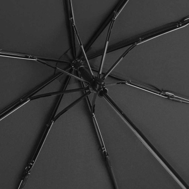 FARE® ÖkoBrella Shopping fickparaply med fodral som blir shoppingväska med logotyp, svart (waterSAVE®) – detaljvy 8