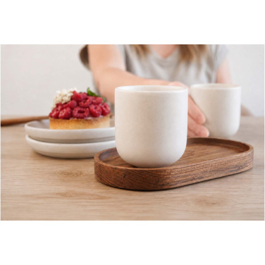Originalhome Set med oval träbricka och keramikmuggar 150 ml, produktbild