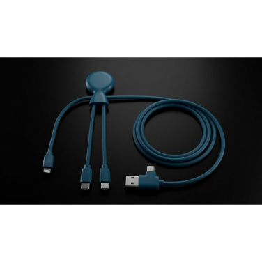 Blå Xoopar Mr Bio Long 2026 multikabel ihoprullad på svart bakgrund