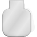 RFX™ M-10 fyrkantig reflekterande PVC-magnet, Vit