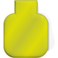 RFX™ M-10 fyrkantig reflekterande TPU-magnet, Neongul
