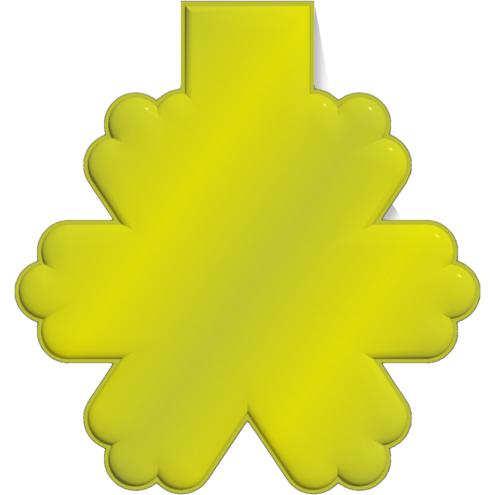 RFX™ M-10 snöflinga reflekterande PVC-magnet , Neongul, produktbild