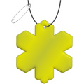 RFX™ H-10 snöflinga reflekterande TPU-hängare, Neongul