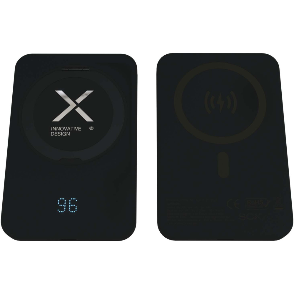 SCX.design P28 5 000 mAh powerbank med vikbar ring, produktbild