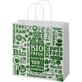 Kraftpapperspåse 120 g/m2 med tvinnade handtag – 31 x 12 x 31 cm, Vit