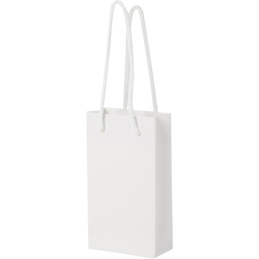 Handgjord 170 g/m2 påse i integra-papper med plasthandtag – 9,5 x 4 x 17 cm, produktbild