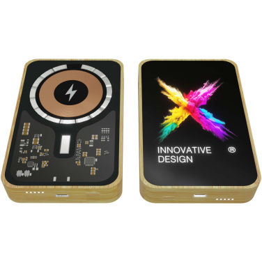 SCX.design P26 15W 5 000 mAh MagSafe powerbank av trä, produktbild (1)