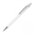 Metallpenna med mjuk touch, PAULA, vit