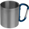 Metallmugg med karbinhake 200 ml ANGELICA, blå