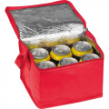 Termospåse i non-woven-kvalitet för 6 burkar 330 ml LUDMILA, röd