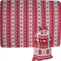 Julfilt i polarfleece 200g/m² MARIANNE, röd