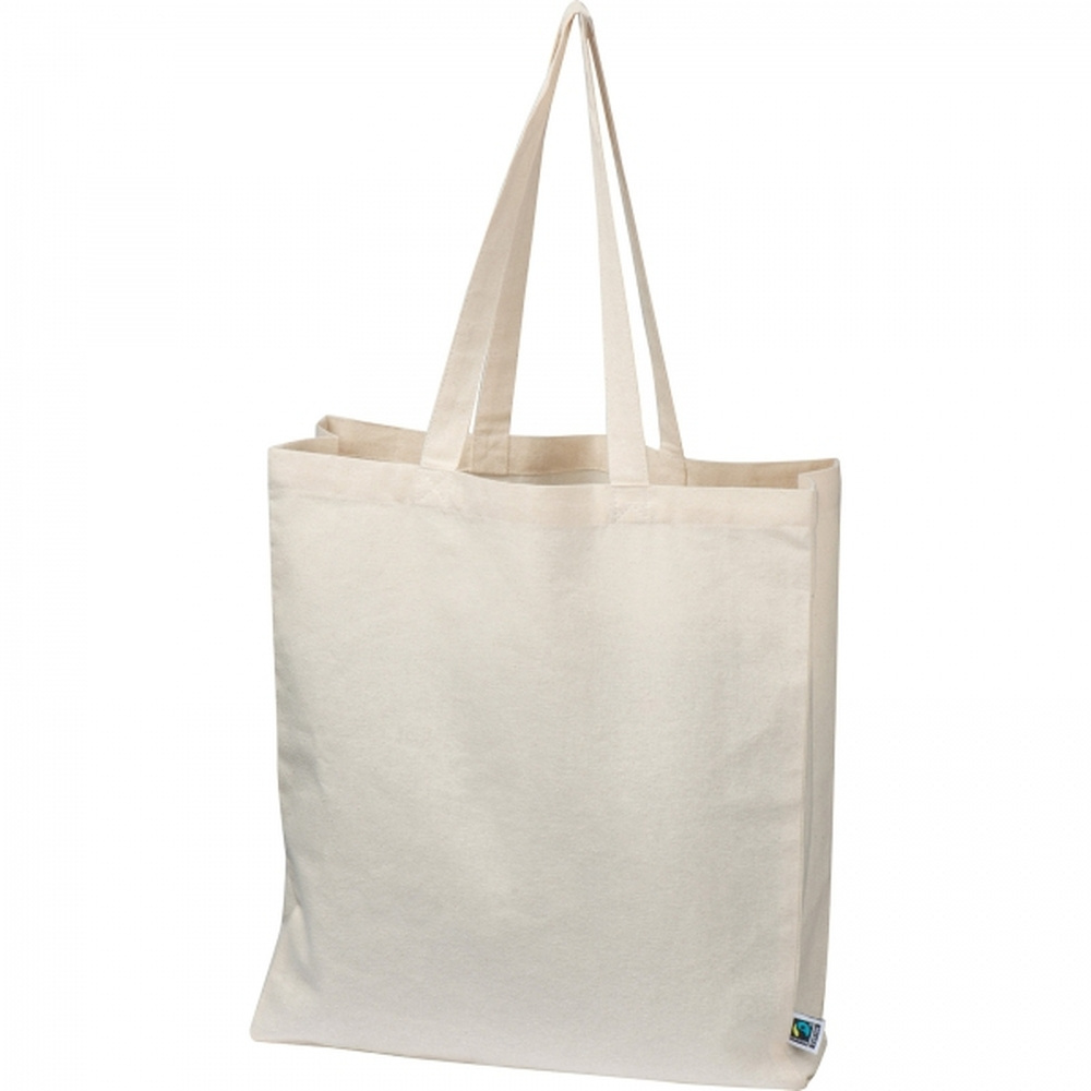 Bomullspåse med långa handtag 180 g/m2 JUNI, beige, produktbild