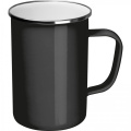 Emaljmugg i metall 550 ml GENE, svart