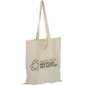 RPET-väska med långa handtag 140 g/m2 BYRON, beige